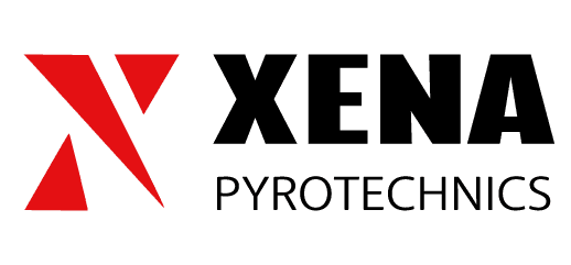 Logo XENA Pyrotechnics wit